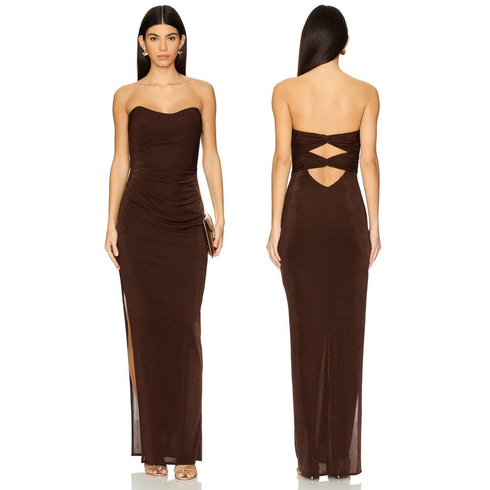 Katie May Sway Strapless Gown Cutout Formal Gala Party Evening Prom Cocktail XS